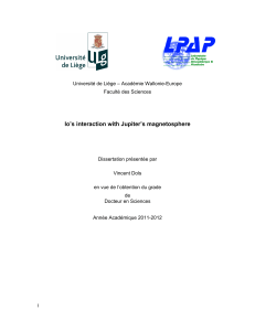 Io`s interaction with Jupiter`s magnetosphere