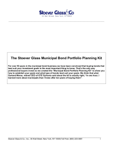The Stoever Glass Municipal Bond Portfolio Planning Kit