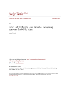 From Left to Rights: Civil Liberties Laywering between the World Wars