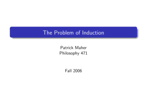 The Problem of Induction