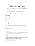 Phys214 Final Exam
