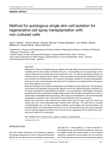Method for autologous single skin cell isolation for regenerative cell