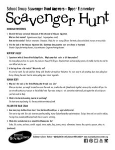 School Group Scavenger Hunt Answers– Upper Elementary