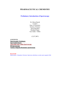 revised preliminary introduction of spectroscopy