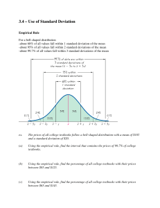 3.4 – Use of Standard Deviation