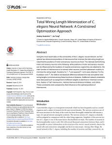 Total Wiring Length Minimization of C. elegans Neural