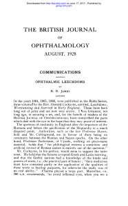 OPHTHALMIC LEECHDOMS