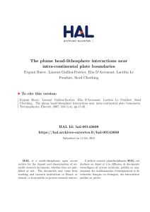 The plume head-lithosphere interactions near intra - HAL-Insu