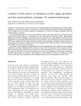 Location of the centre of resistance of the upper dentition and the