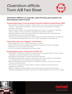 Remel Clostridium difficile Toxin A/B Fact Sheet