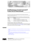 IS-IS Mechanisms to Exclude Connected IP Prefixes from