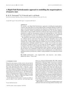 A Rigid-Field Hydrodynamics approach to modelling the