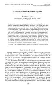 Earth Geodynamic Hypotheses Updated