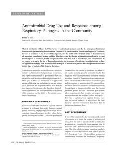 Antimicrobial Drug Use and Resistance among Respiratory