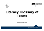 Literacy Glossary of Terms