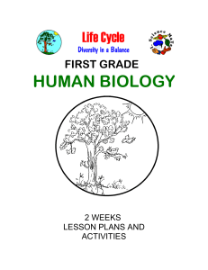 FIRST GRADE HUMAN BIOLOGY