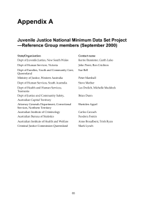 Appendix A Juvenile Justice National Minimum Data Set Project