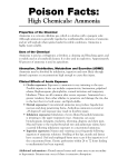 Poison Fact Sheet: Ammonia