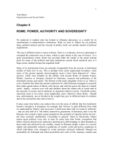 Ch.2 Rome: Power, Authority and Sovereignty