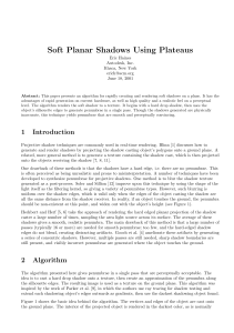 Soft Planar Shadows Using Plateaus