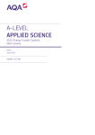 A-level Applied Science Mark scheme Unit 02 - Energy