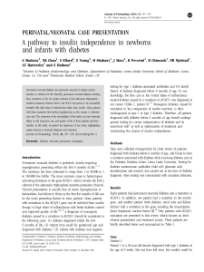 A pathway to insulin independence in newborns and infants