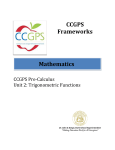 CCGPS Pre-Calculus: Unit 2 Trigonometric