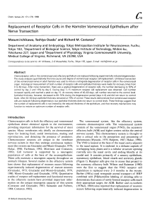 Replacement of Receptor Cells in the Hamster