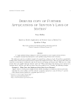 Derived copy of Further Applications of Newton`s