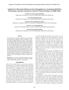 Analytic Eye Movement Patterns in Face Recognition are