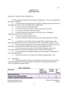 Article 6A -Design Review