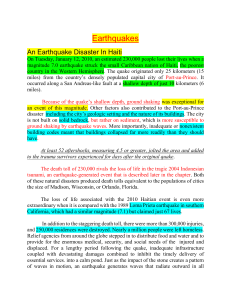 Chapter 14-Earthquakes