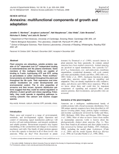 Annexins: multifunctional components of growth and adaptation