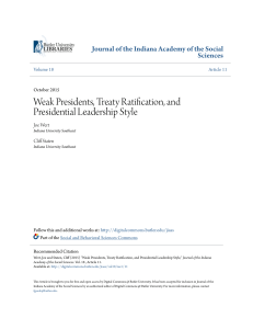 Weak Presidents, Treaty Ratification, and Presidential Leadership
