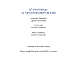 Lift the Embargo: US Agricultural Exports to Cuba