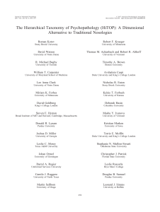 The Hierarchical Taxonomy of Psychopathology (HiTOP)