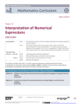 Interpretation of Numerical Expressions