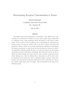 Determining Krypton Concentration is Xenon