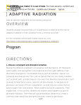 Adaptive Radiation Overview