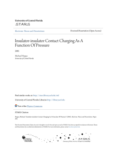 Insulator-insulator Contact Charging As A Function Of