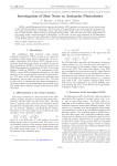 Investigation of Shot Noise in Avalanche Photodiodes