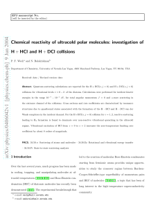 Chemical reactivity of ultracold polar molecules: investigation of H+