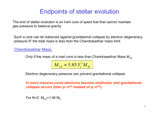 Endpoints of stellar evolution