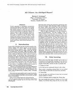 An Abridged Report - Association for the Advancement of Artificial