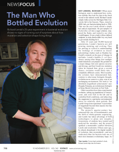 The Man Who Bottled Evolution