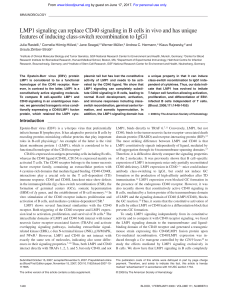 LMP1 signaling can replace CD40 signaling in B cells in vivo and