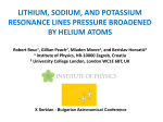 LITHIUM, SODIUM, AND POTASSIUM RESONANCE LINES