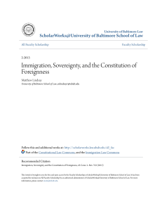 Immigration, Sovereignty, and the Constitution of Foreignness