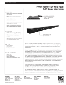 Power Distribution Units PDUs for CPI Rack and Cabinet Systems