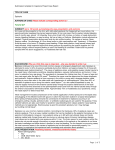 Page 1 of 5 Submission template for Capstone Project Case Report